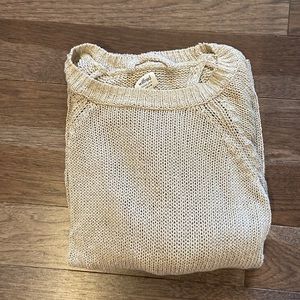 Aritzia cream knit sweater with Italian yarn